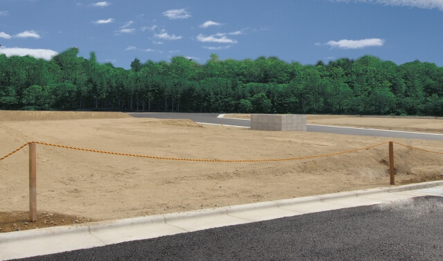 真砂土で造成された分譲地